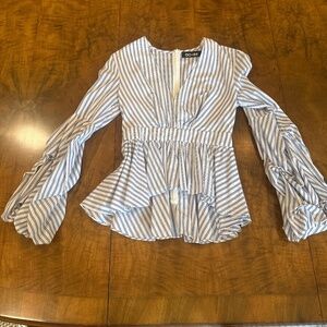 DO+BE striped oxford fitted shirt